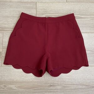 Fabric Scalloped Shorts